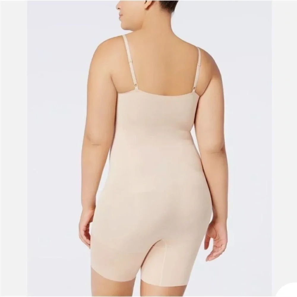 New SPANX OnCore Mid-Thigh Bodysuit, Soft Nude, size 2X